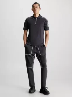 Calvin Klein Polo Zippé -Calvin Klein Soldes 00GMF3K140 BAE alternate4