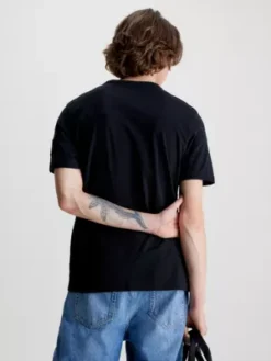 Calvin Klein T-shirt Avec Insigne Monogramme 10 Calvin Klein T-shirt Avec Insigne Monogramme -Calvin Klein Soldes J30J314051 BAE alternate2