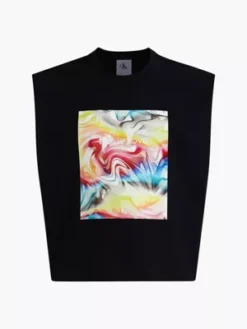 Calvin Klein Débardeur Court - Pride -Calvin Klein Soldes J30J321492 BEH alternate4