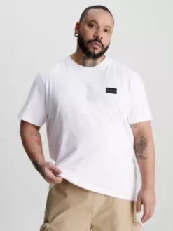 Calvin Klein T-shirt En Coton Recyclé Avec Insigne -Calvin Klein Soldes J30J322468 YAF alternate1