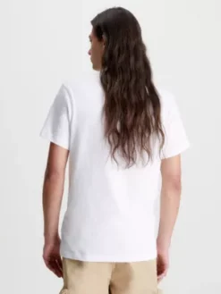 Calvin Klein T-shirt En Coton Recyclé Avec Insigne -Calvin Klein Soldes J30J322468 YAF alternate2