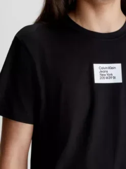 Calvin Klein T-shirt Avec Insigne -Calvin Klein Soldes J30J322879 BEH alternate3