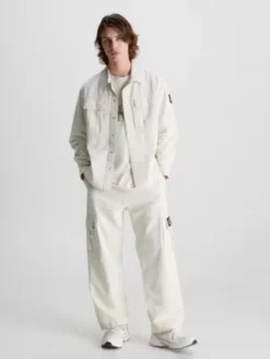 Calvin Klein Pantalon Cargo Relaxed En Sergé De Coton -Calvin Klein Soldes J30J322918 ACI alternate3