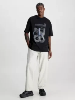 Calvin Klein Pantalon Droit En Nylon Technique 10 Calvin Klein Pantalon Droit En Nylon Technique -Calvin Klein Soldes J30J323506 ACF alternate3