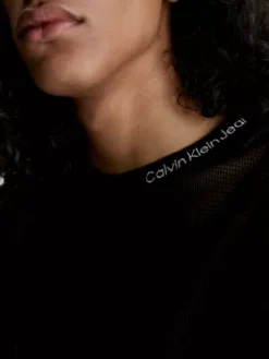 Calvin Klein T-shirt Relaxed En Maille -Calvin Klein Soldes J30J323557 BEH alternate3