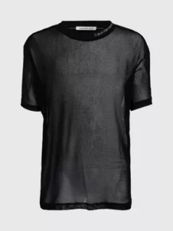 Calvin Klein T-shirt Relaxed En Maille -Calvin Klein Soldes J30J323557 BEH alternate5