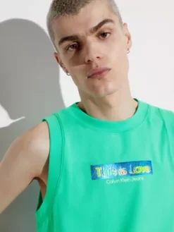 Calvin Klein Débardeur Slim - Pride -Calvin Klein Soldes J30J323602 LAY alternate3