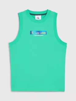 Calvin Klein Débardeur Slim - Pride -Calvin Klein Soldes J30J323602 LAY alternate6