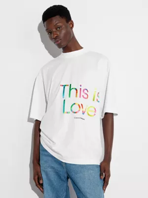 Calvin Klein T-shirt Oversize Avec Logo - Pride 3 Calvin Klein T-shirt Oversize Avec Logo - Pride