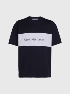 Calvin Klein T-shirt Relaxed Color-block 11 Calvin Klein T-shirt Relaxed Color-block -Calvin Klein Soldes J30J323760 BEH alternate4