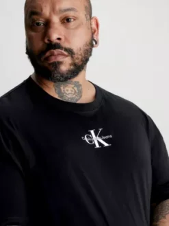 Calvin Klein T-shirt Grande Taille Avec Monogramme -Calvin Klein Soldes J30J323830 BEH alternate2