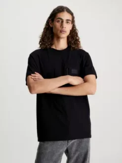 Calvin Klein T-shirt à Poche En Mélange De Matières