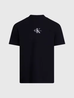 Calvin Klein T-shirt En Jersey Côtelé Avec Monogramme -Calvin Klein Soldes J30J324001 BEH alternate5