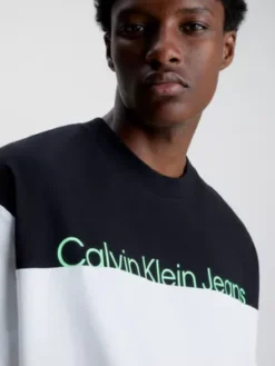 Calvin Klein T-shirt Oversize Color-block -Calvin Klein Soldes J30J324010 YAF alternate2