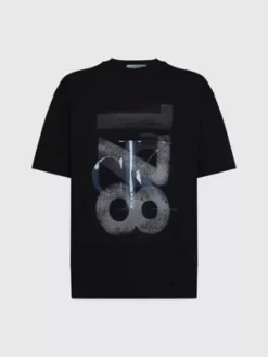 Calvin Klein T-shirt Surdimensionné Avec Logo Universitaire -Calvin Klein Soldes J30J324207 BEH alternate4