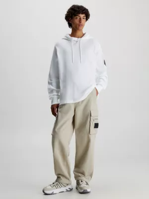 Calvin Klein Sweat-shirt à Capuche En Coton Gaufré Avec Insigne 7 Calvin Klein Sweat-shirt à Capuche En Coton Gaufré Avec Insigne – Image 5