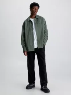 Calvin Klein Pantalon Cargo En Sergé De Coton -Calvin Klein Soldes J30J324537 BEH alternate4