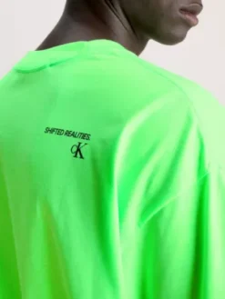 Calvin Klein T-shirt Oversize Avec Logo Tape 9 Calvin Klein T-shirt Oversize Avec Logo Tape -Calvin Klein Soldes J30J324541 M0Q alternate2
