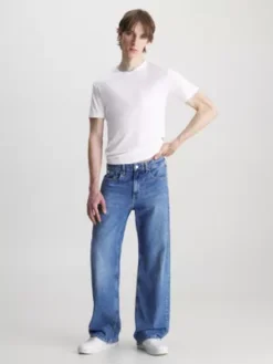 Calvin Klein T-shirt Super Slim Avec Col En V -Calvin Klein Soldes J30J325470 YAF alternate3