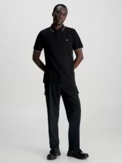 Calvin Klein Polo Slim En Piqué Avec Passepoil -Calvin Klein Soldes K10K110596 BEH alternate3
