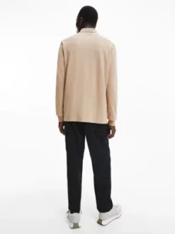 Calvin Klein Polo Slim à Manches Longues En Piqué -Calvin Klein Soldes K10K110816 PF2 alternate2