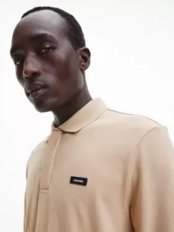 Calvin Klein Polo Slim à Manches Longues En Piqué -Calvin Klein Soldes K10K110816 PF2 alternate3