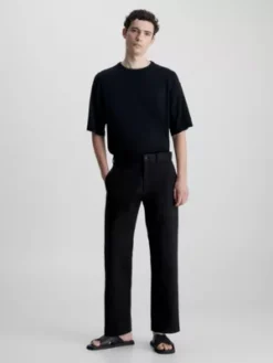 Calvin Klein Pantalon Relaxed En Sergé -Calvin Klein Soldes K10K110971 BEH alternate3