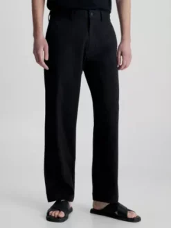 Calvin Klein Pantalon Relaxed En Sergé