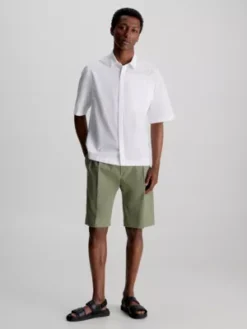 Calvin Klein Short Cargo Relaxed Plissé En Gabardine -Calvin Klein Soldes K10K111098 MSS alternate3