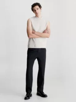 Calvin Klein Veste Sans Manches En Coton Bio Piqué Nid D'abeille -Calvin Klein Soldes K10K111181 ACE alternate3