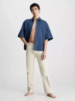 Calvin Klein Jean Straight Classique Unisexe - CK Standards -Calvin Klein Soldes K10K111301 1A4 alternate6