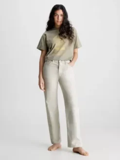 Calvin Klein Jean Straight Classique Unisexe - CK Standards -Calvin Klein Soldes K10K111301 1A4 alternate7