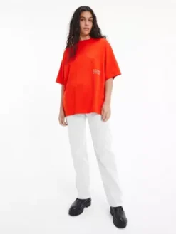 Calvin Klein T-shirt Unisexe Imprimé - CK Standards -Calvin Klein Soldes K10K111322 XNS alternate3