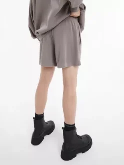 Calvin Klein Short Unisexe En Coton Gaufré - CK Standards -Calvin Klein Soldes K10K111334 PQ0 alternate4