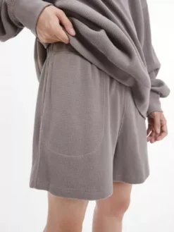 Calvin Klein Short Unisexe En Coton Gaufré - CK Standards -Calvin Klein Soldes K10K111334 PQ0 alternate7