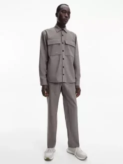 Calvin Klein Surchemise Bicolore En Laine 8 Calvin Klein Surchemise Bicolore En Laine -Calvin Klein Soldes K10K111353 CHH alternate1