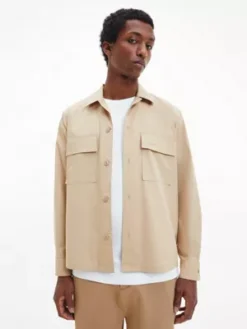 Calvin Klein Chemise Boxy En Popeline élastique