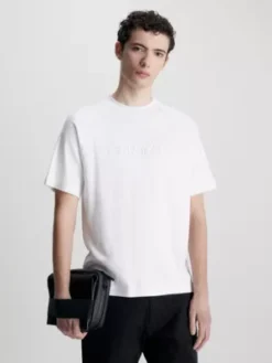 Calvin Klein T-shirt Avec Logo En Fibre Refibra
