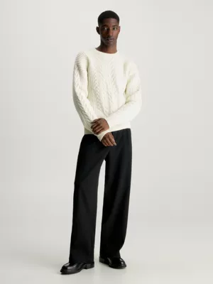 Calvin Klein Pull En Laine Mélangée Torsadée 7 Calvin Klein Pull En Laine Mélangée Torsadée – Image 5