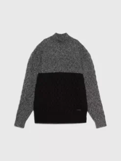 Calvin Klein Pull Texturé Color-block -Calvin Klein Soldes K10K111577 BEH alternate5