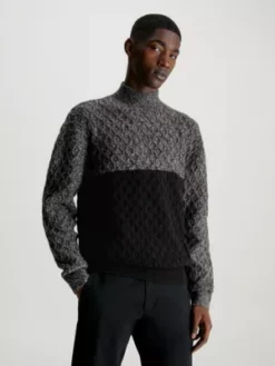 Calvin Klein Pull Texturé Color-block
