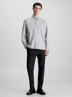 Calvin Klein Chemise Rayée Oversize En Sergé 6 Calvin Klein Chemise Rayée Oversize En Sergé – Image 4