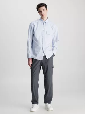 Calvin Klein Chemise Relaxed En Sergé à Rayures 6 Calvin Klein Chemise Relaxed En Sergé à Rayures – Image 4