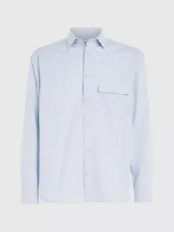 Calvin Klein Chemise Relaxed En Sergé à Rayures 11 Calvin Klein Chemise Relaxed En Sergé à Rayures -Calvin Klein Soldes K10K111590 C3N alternate4