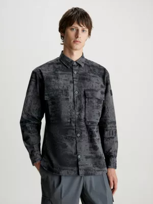 Calvin Klein Surchemise Relaxed En Sergé Imprimé 3 Calvin Klein Surchemise Relaxed En Sergé Imprimé