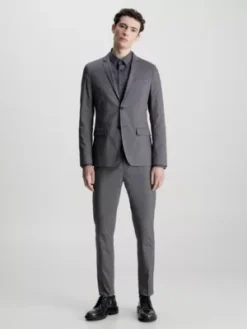 Calvin Klein Veste Blazer Slim En Coton Technique -Calvin Klein Soldes K10K111611 PC9 alternate3