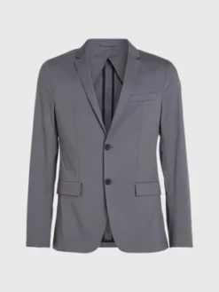 Calvin Klein Veste Blazer Slim En Coton Technique -Calvin Klein Soldes K10K111611 PC9 alternate4