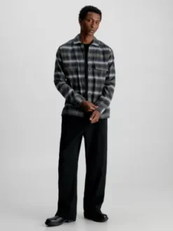 Calvin Klein Surchemise Boxy En Flanelle à Carreaux -Calvin Klein Soldes K10K111734 BEH alternate3