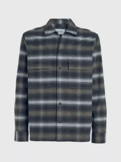 Calvin Klein Surchemise Boxy En Flanelle à Carreaux -Calvin Klein Soldes K10K111734 BEH alternate4