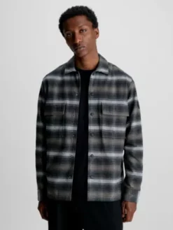 Calvin Klein Surchemise Boxy En Flanelle à Carreaux